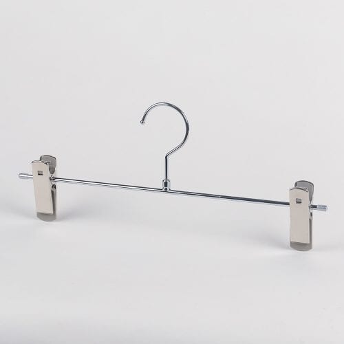 ボトムハンガー BS-455R 横幅35cm タヤグリップクリップ付き 10本セット クロームメッキ