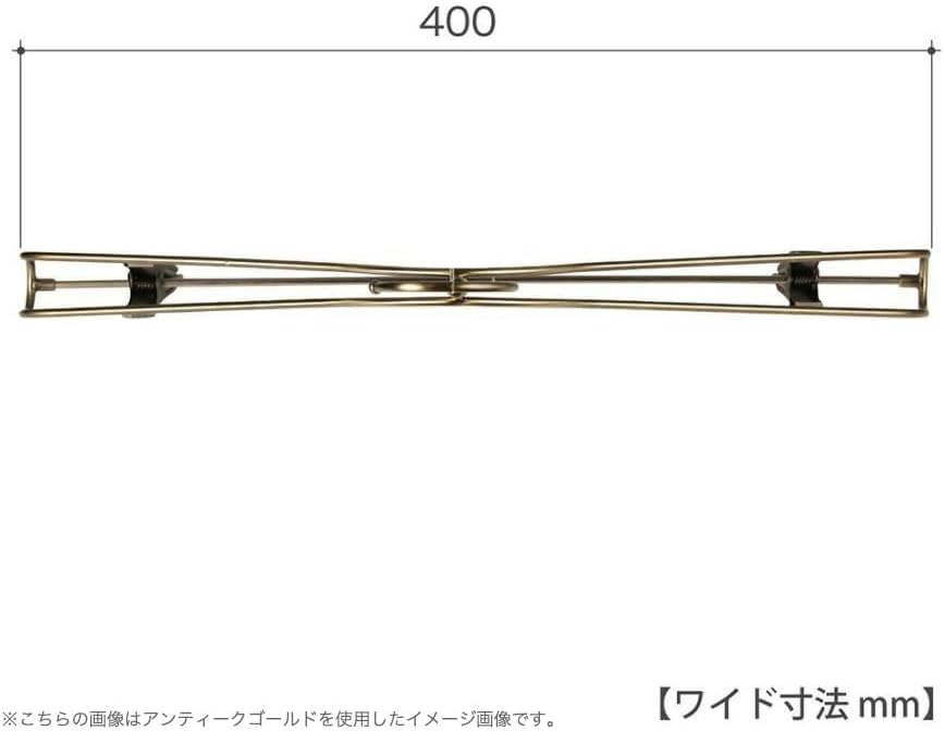 ハンガーを上から見た画像
●型番: HTL-2368BR-CB-40
●横幅: 400mm(ユニセックスサイズ・男女兼用サイズ)
●形状: 平肩(ストレート型)