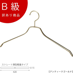 【TSW-2461BF-BN-42アンティークゴールドのB級品です】

生産国：日本
重　量：93.5ｇ
材　質：スチール
　色　：アンティークゴールドメッキ
寸　法：ワイド42cm,肩厚1.5cm
フック：固定式

※B級品のため、通常よりお安くして販売しております。
※B級品商品は、基本的に返品・交換を受け付けておりませんので、ご了承ください。
※商品それぞれに個体差があります。ご理解いただける方のみご購入くださいますようお願いします。
※数量限定商品となり、商品がなくなり次第、販売終了となります。
