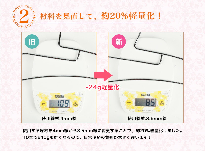 Tシャツの襟(首)が伸びない!!TAYAオリジナルハンガー「Tシャツ用ハンガー 10本セット」